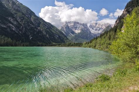 The Dolomites Ii Lake Landro Lago Di Landro Dürrensee South