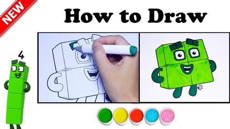 How To Draw Numberblock Learn To Count 1 To 10 Draw Color