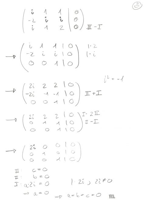 Lineare algebra ii l¨osungen zur klausur aus 2007. Aufgabe Lineare Algebra - Hab ich Gauss mit komplexen ...