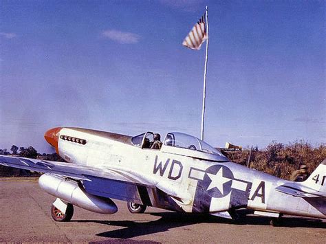 Color Photograph Of A P 51d Mustang Of The 336th Fighter Squadron 4th