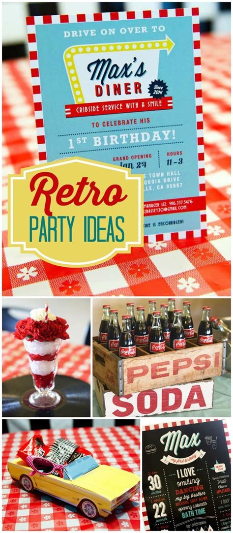 Our party hats , filled bags of favors and goodies, inflatable decorations and confetti in unique shapes create just the atmosphere you want for your theme party or event. Pin on Retro diner sock hop 50's Theme