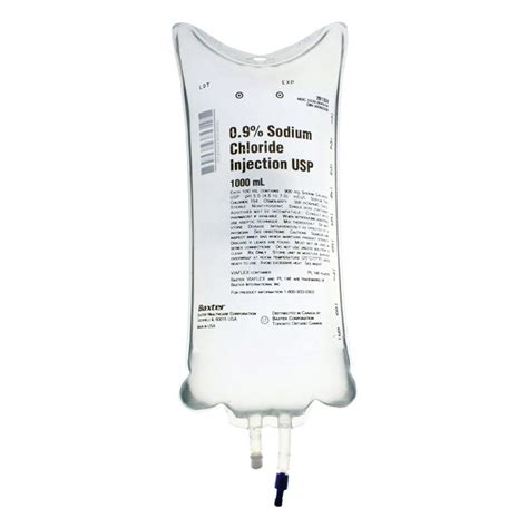 Baxter Sodium Chloride 0 9 For Intravenous IV Infusion 100ml Bag