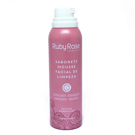 Sabonete Mousse Facial De Limpeza Frutas Vermelhas Rubyrose Ruby