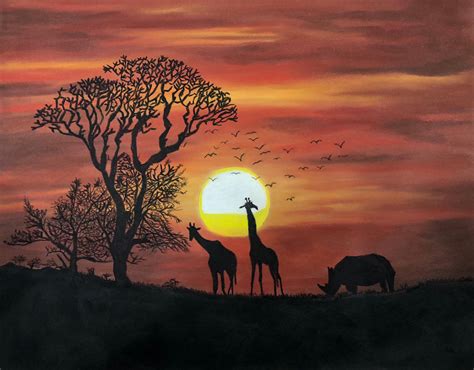 African Safari Sunset Artista 365