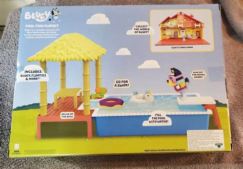 Bluey Pool Time Playset With Bluey Figure And 4 Accessories Ages 3
