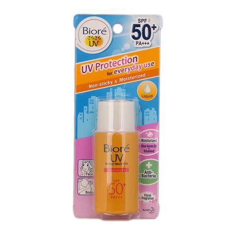 Everyday sun protection for oily to combination skin. Biore UV Perfect Protect Milk Moisture 25ml | Hermo Online ...