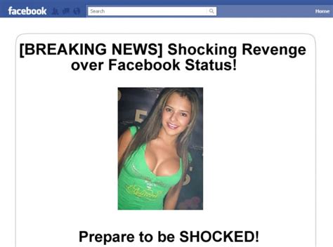 Breaking News Shocking Revenge Over Facebook Status Facebook Scam