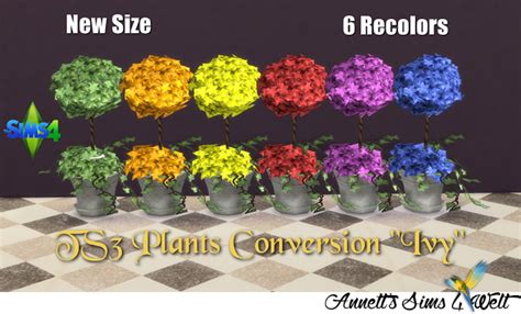 Ts3 Plants Conversion Ivy At Annetts Sims 4 Welt Sims 4 Updates