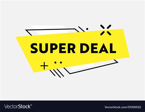 Super Deal Sale Banner For Price Off Digital Vector Image