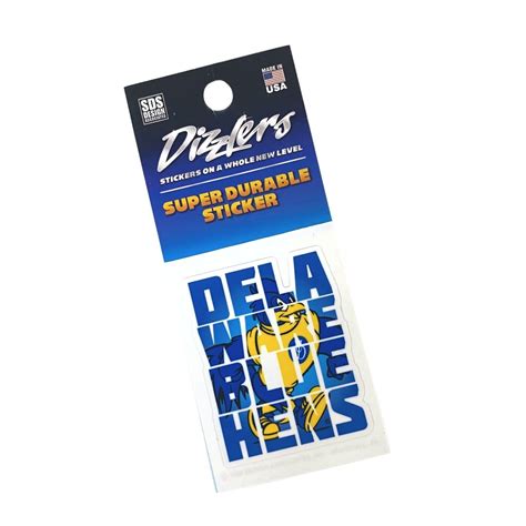 University Of Delaware Bw Stacked Athletic Logo Dizzler Decal