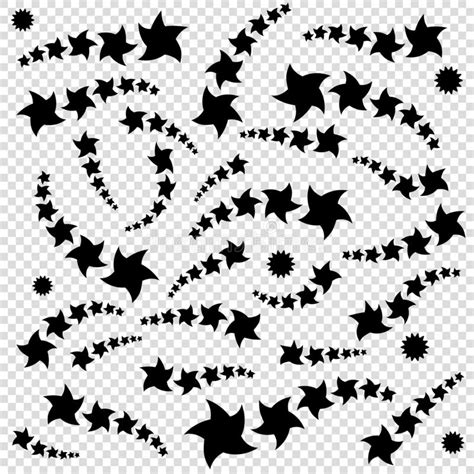 A Set Of Stars Abstract Fantastic Silhouettes A Simple Flat Vector