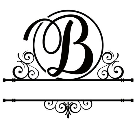 Letter B Monogram Svg