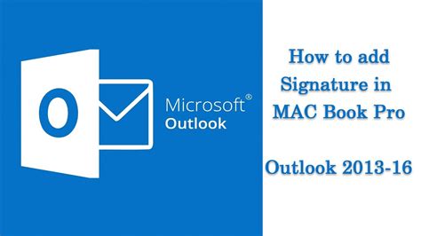 Posted on may 2, 2012 10:26 am view answer in context How to add Signature in Outlook 2013/2016 - MacBook Pro ...