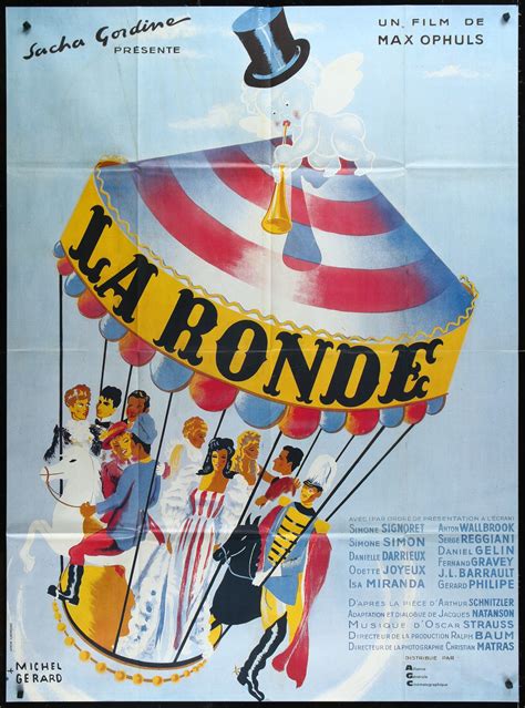 La Ronde Movie Poster 1970s Ri French 1 Panel 47x63
