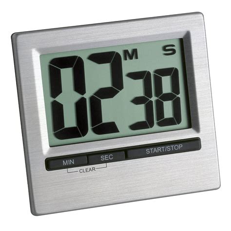 Digital Timer And Stopwatch With Aluminium Surface Tfa Dostmann