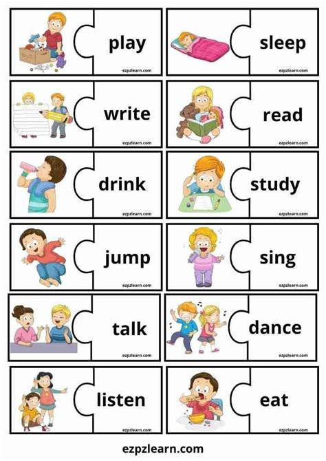 Engage Your Babes With Fun Action Verbs Worksheets