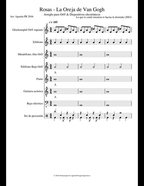 Maybe you would like to learn more about one of these? La oreja de van Gogh - Rosas | creamosmusica sheet music ...