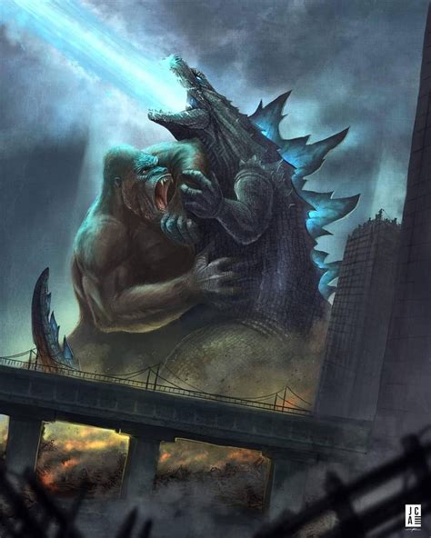 KING KONG Vs GODZILLA Who Wins Art By Jackson Caspersz KingKong Godzilla King Kong Vs