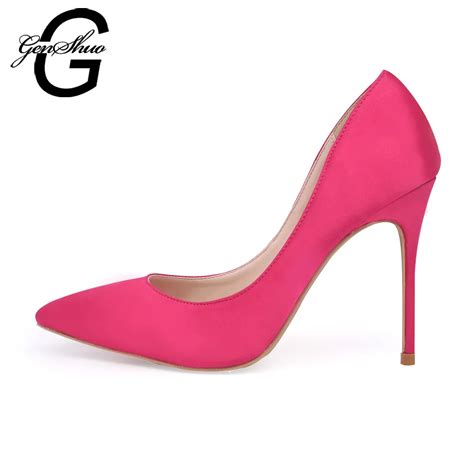 Buy Genshuo Brand Shoes Women High Heels Pumps 10cm