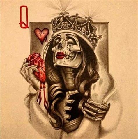 Queen Of Hearts Skulls Skulls Skulls Pinterest Queens