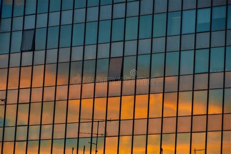 Reflection Of Colourful Building In Windows Stock Photo Image Of
