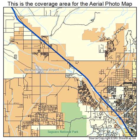 Aerial Photography Map Of Marana Az Arizona