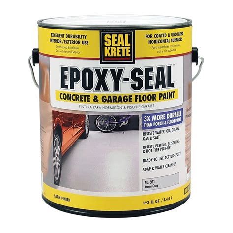 Steer clear of epoxy on your garage flooring ‍ let's take a look at why! Seal-Krete Epoxy-Seal Concrete & Garage Floor Paint 1-Part ...