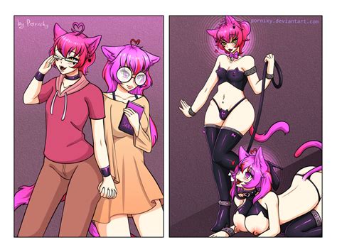 Rule 34 Before And After Brainwashing Breast Expansion Catgirl