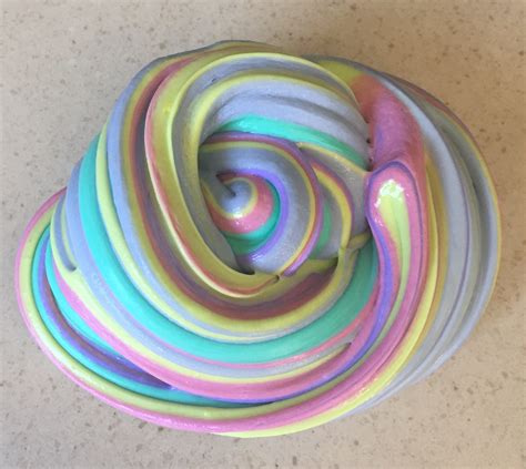 Huge 10oz Fluffy Instagram Rainbow Slime Squishy Sensory Play