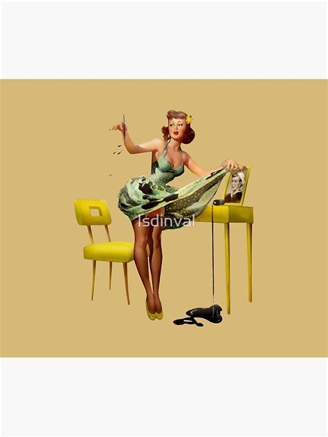Blond Clumsy Girl Sexy Pinup Retro Classic Vintage Poster For