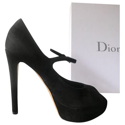 Christian Dior Heels Black Deerskin Ref196902 Joli Closet