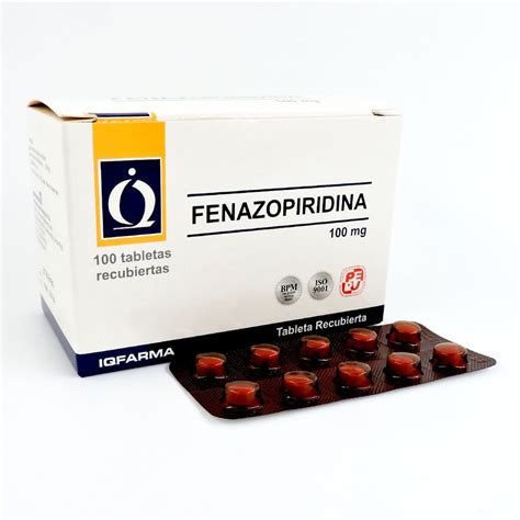 fenazopiridina tabletas recubiertas caja x 100 100 mg anyfarma