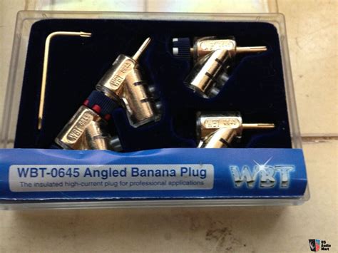 Wbt 0645 Banana Plugs Gold Set 4 Safety Pin Bananas Original Packaging