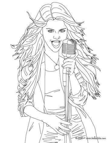Ausmalbilder und malvorlagen ausmalbilder.info letztes update : Selena gomez singer coloring pages - Hellokids.com