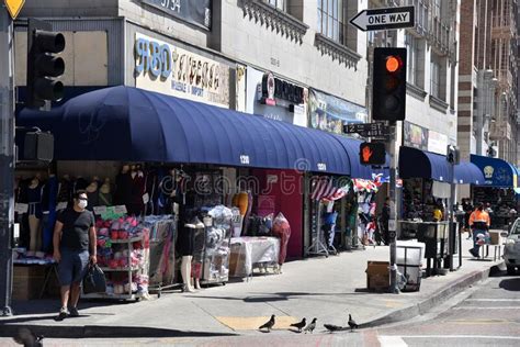 Fashion District Re Opens After Quarantine Editorial Stock Image Image Of Angeles Business