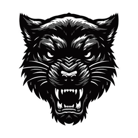 Premium Vector Scary Angry Black Panther Head