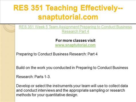 Res 351 Teaching Effectively Ppt Download