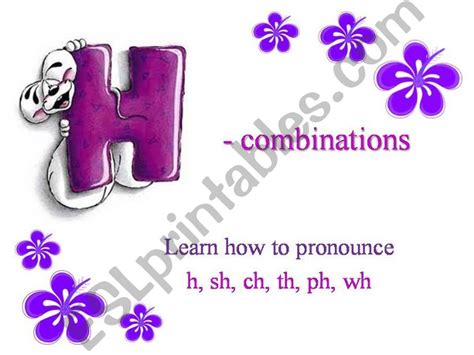 Esl English Powerpoints H Combinations
