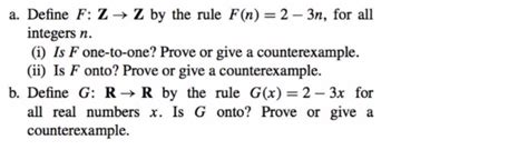 solved a define f z → z by the rule f n 2 3 for all