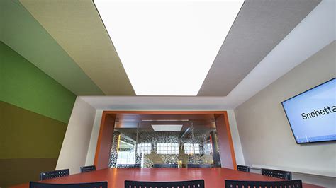 Large scale luminous ceiling (luminous stretch ceiling panels), enders uniform light from static white, tunable white, rgbw or individual pixel control the klm has the lighting options to. Philips Rethinks Ceilings with Luminous LED Panels - LEDinside