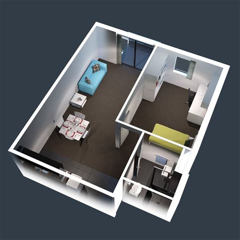 Simple 1 Bedroom Apartment Floor Plans Floorplansclick