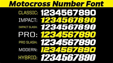 Motocross Number Font Unleash Your Racing Style