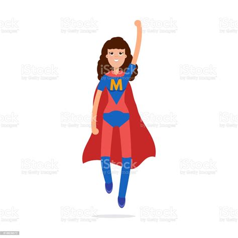 Mather Superheroes Mom Character Vector Illustration Stock Illustration