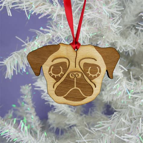 Manufacturer of glass christmas tree decorations and glass decorations. pug wooden christmas decoration by hoobynoo ...