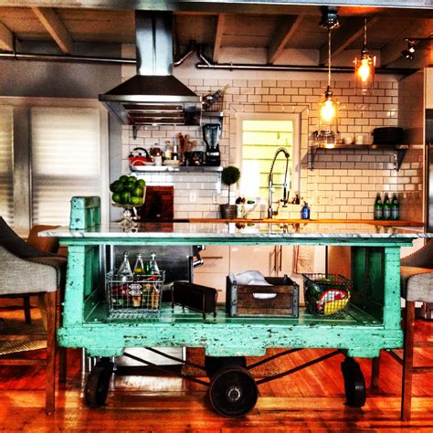 Upcycling a metal rolling cart in four easy steps goodwill. Factory cart kitchen island: unique island; vintage; DIY ...
