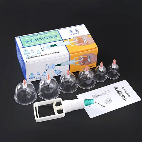 1set 6 Pcs Chinese Medical Vacuum Cans Cupping Cup Cellulite Suction Cup Therapy Back Body Anti