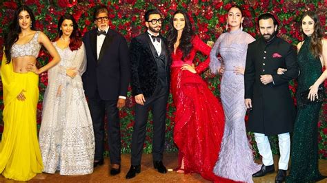 Bollwyood Stars At Deepika Padukone Ranveer Singh S Final Wedding Marriage Party Complete