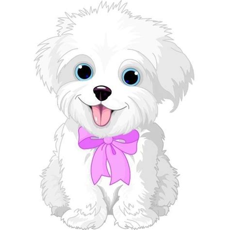 Fluffy White Puppy Clip Art Clipart Images
