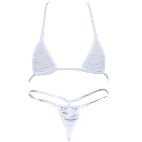 Buy Tiaobug Women Micro G String Bikini Piece Sliding Top Thong Small