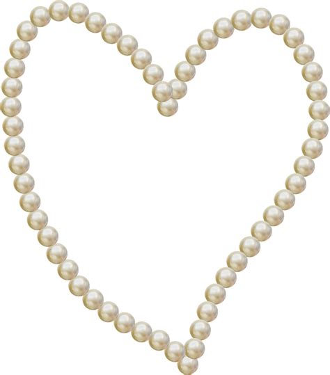 Heart Pearls Frame Love Png Picpng